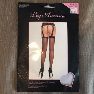 Leg avenue lace top sheer stockings
